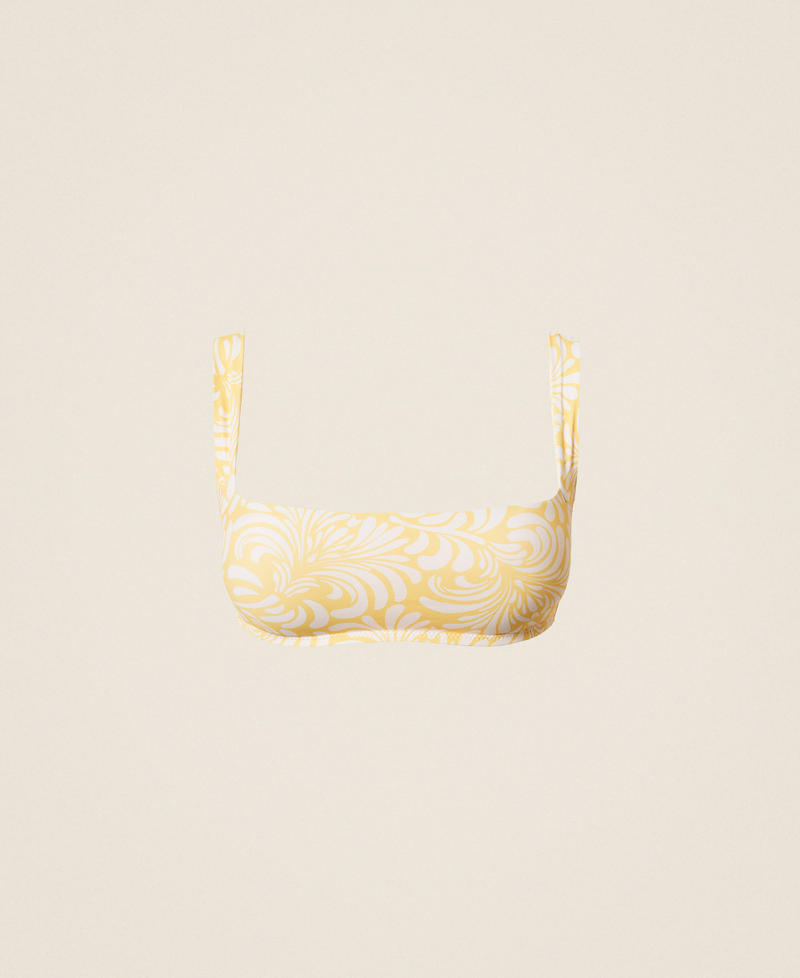 Bandeau-Bikinitop mit botanischem Printmotiv Print Botanical-Gelb &bdquo;Corn Cream&ldquo;/Vanillewei&szlig; Frau 261LMMG12_13468_S0