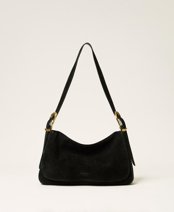 Liliane Tasche aus Veloursleder mit Schnallen