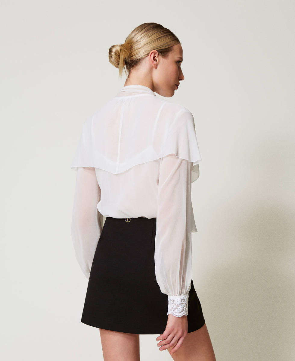 Minirock mit Schmuckkn&ouml;pfen Schwarz Frau 251TP2135_00006_03