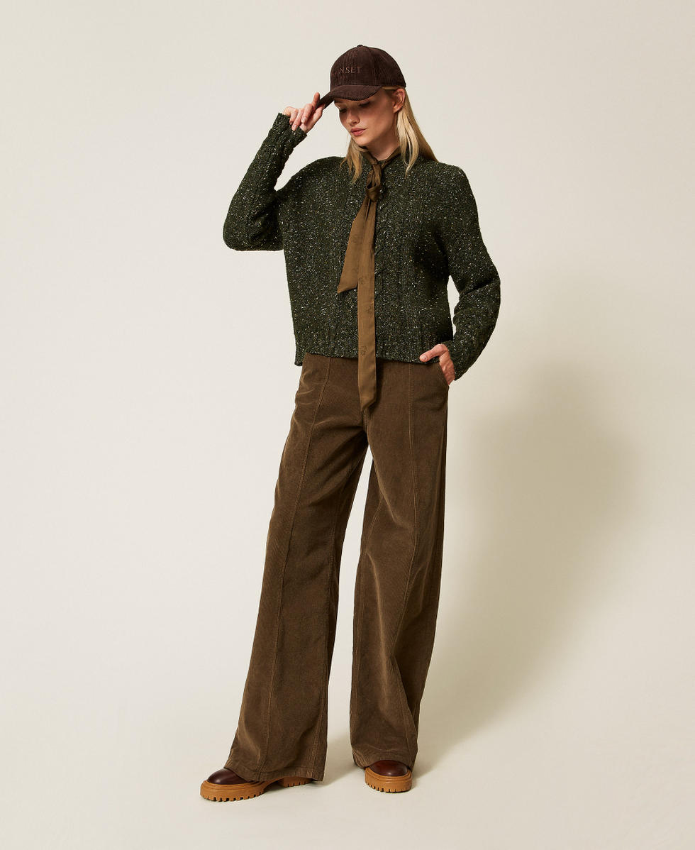 Pantalon ample en velours côtelé