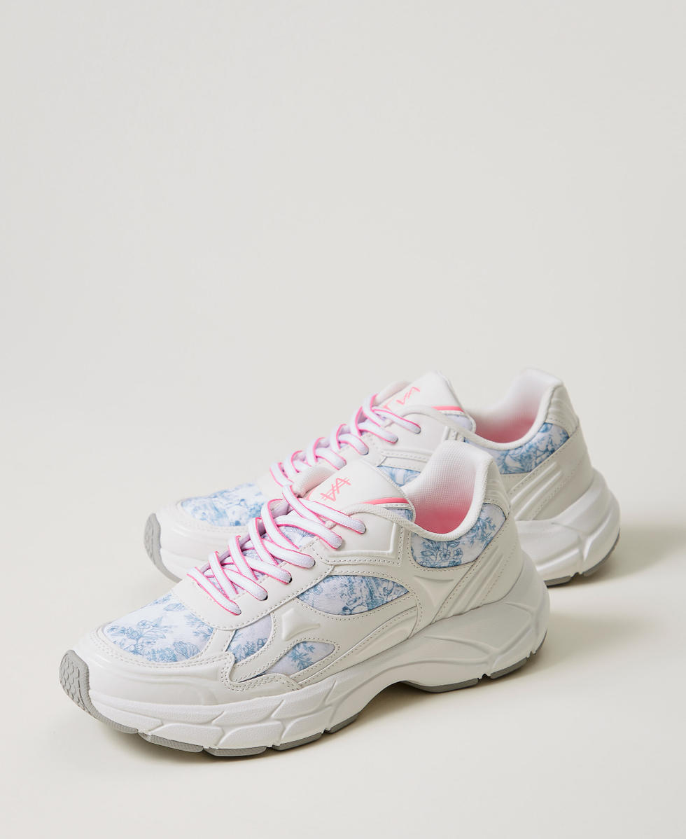 MYFO Sneaker im Laufschuhstil mit Eins&auml;tzen Japanese Toile De Jouy Frau 251AQT010_12431_02