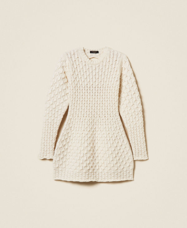 Wool and cashmere short knit dress