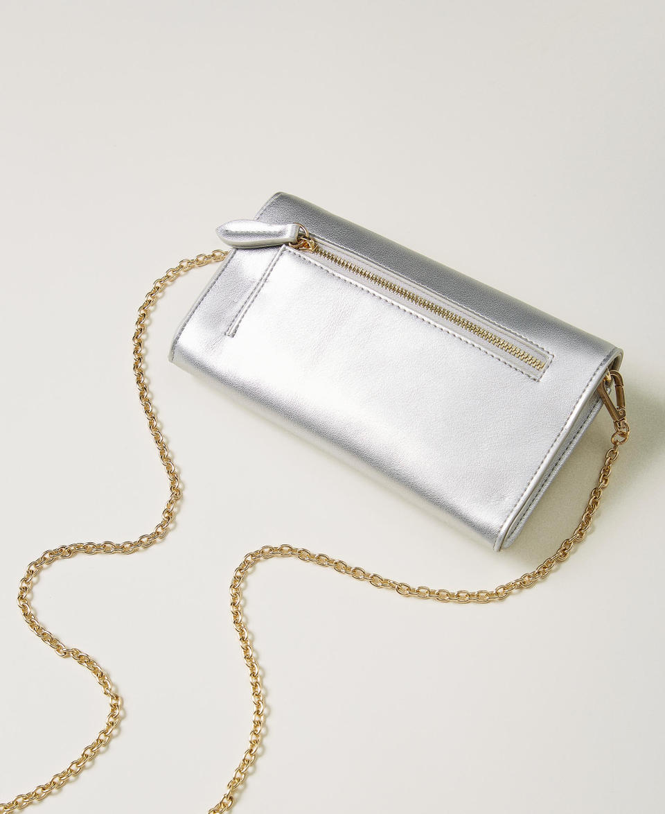 Mini clutch with strap Silver Woman 251TH7020_00995_03