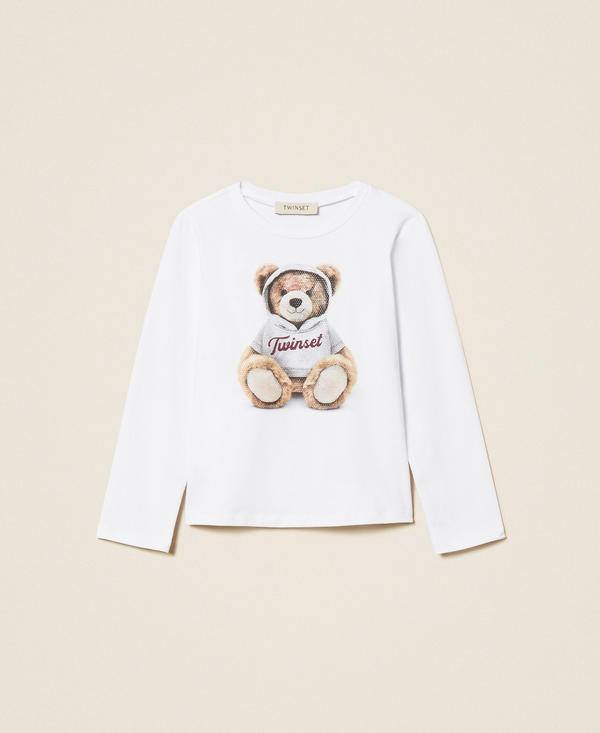 T-shirt pour fille avec imprimé et strass