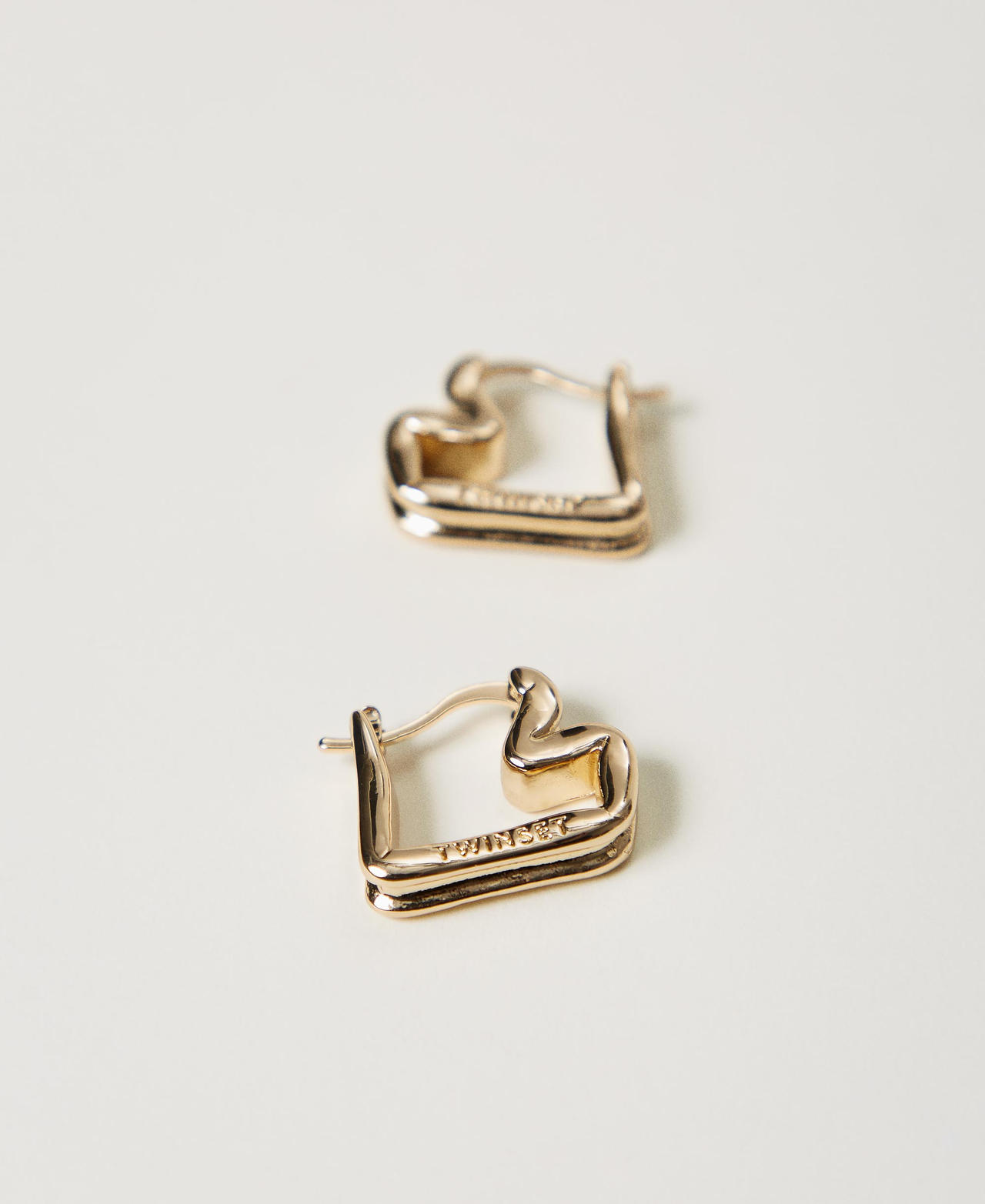 Heart earrings with logo New Gold Woman 251TA4472_10630_02
