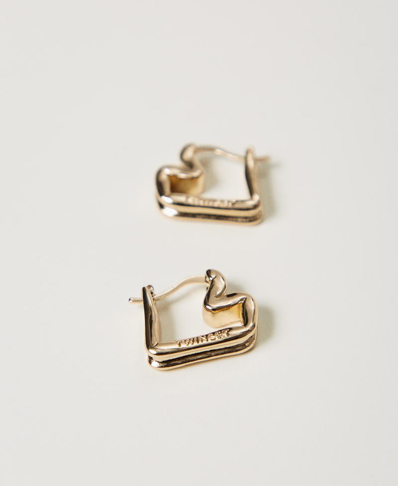 Heart earrings with logo New Gold Woman 251TA4472_10630_02