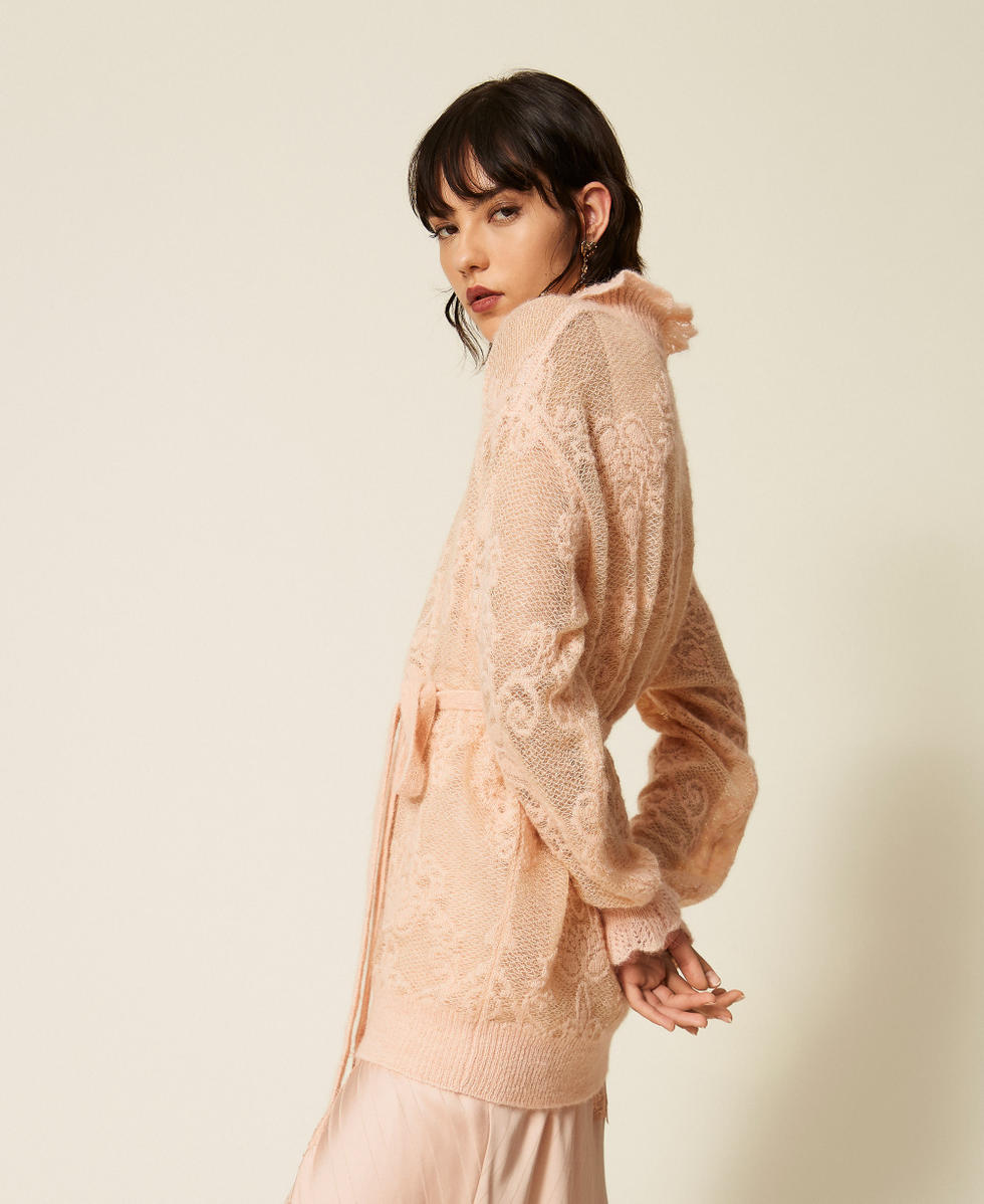 Maxijersey de mezcla de alpaca de jacquard Rosa &laquo;Peachy Keen&raquo; Mujer 262TP3342_11947_01