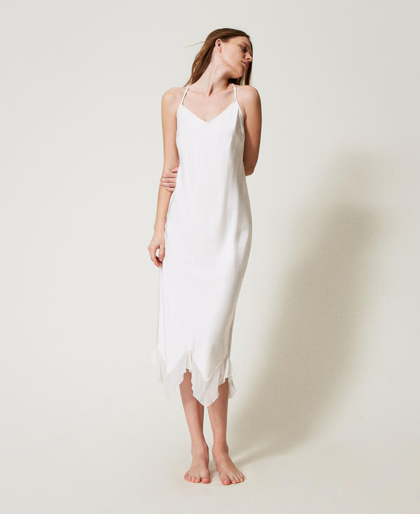 Long satin slip