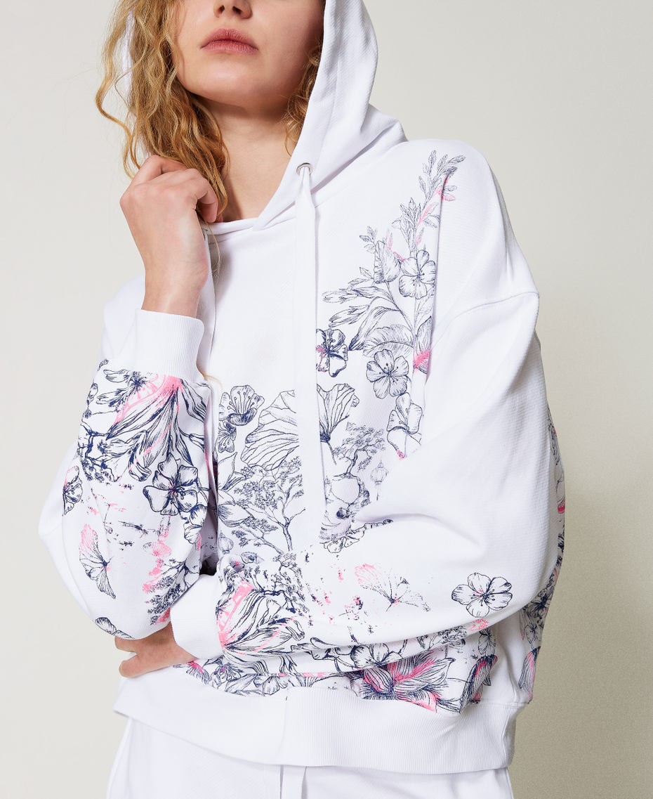 MYFO sweatshirt with a floral print Sprayed Toile de Jouy Woman 251AQ2030_12432_04