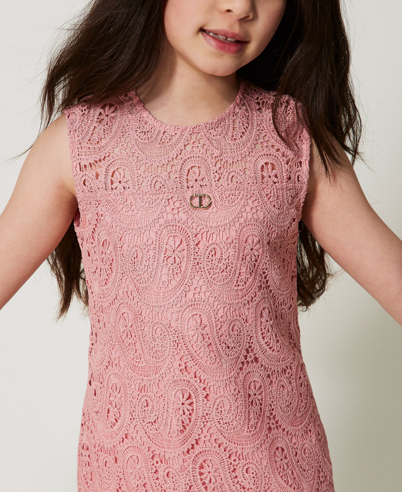 Schmales Minikleid aus Makrameespitze Sweet Rose M&auml;dchen 251GJ2QR3_00533_04