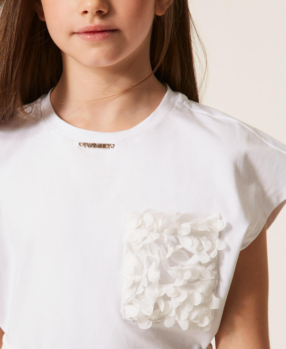 Boxy T-shirt with roses Off White Girl 261GJ2Q63_00526_04