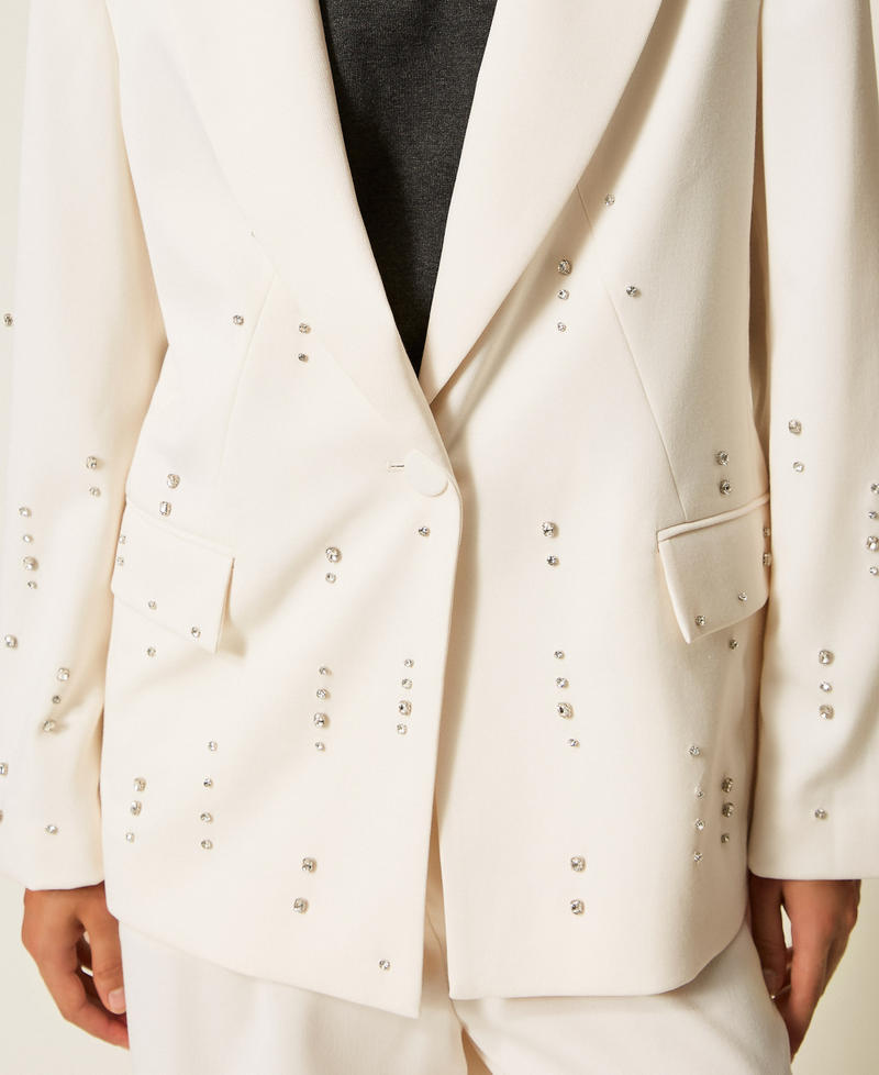 Blazer with hand embroidery White Snow Woman 252AT2010_00282_04