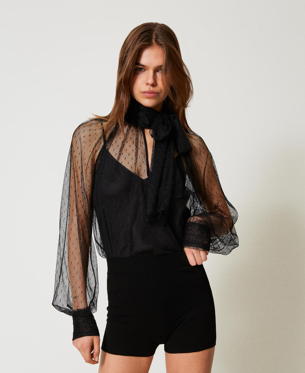 Fitted knit shorts Black Woman 251TP3017_00006_01