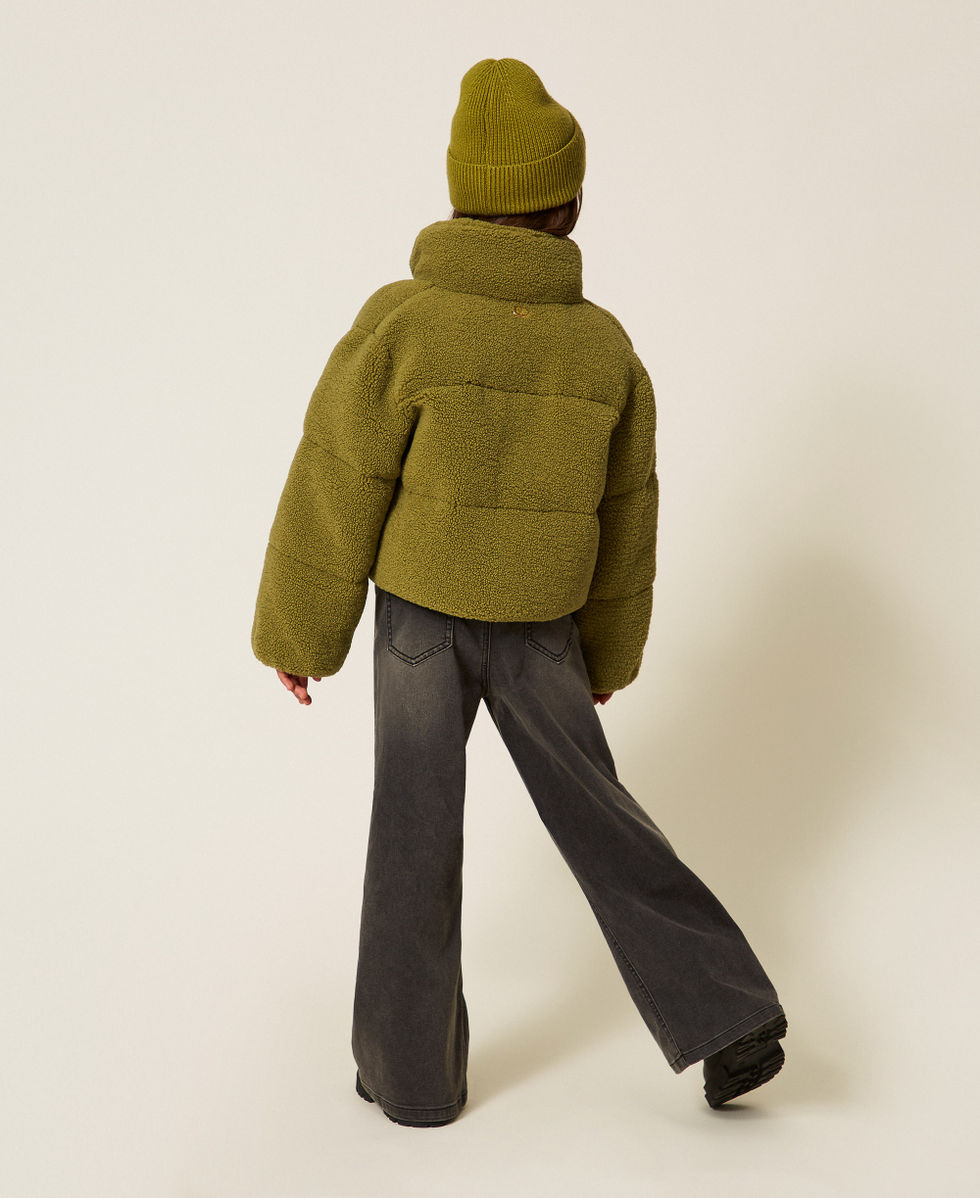 Steppjacke aus Pelzimitat Olive Oil M&auml;dchen 252GJ2181_12576_03