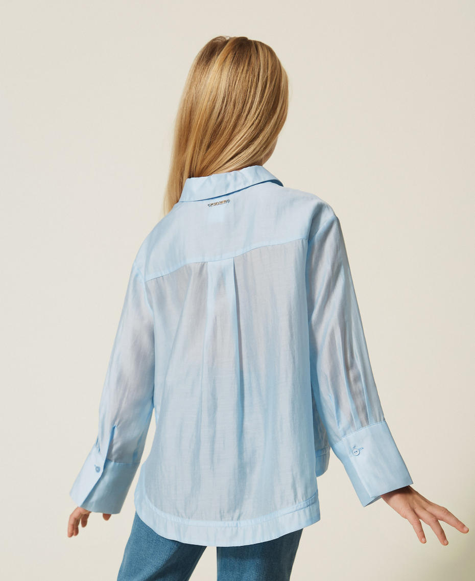 Camicia over in voile Skyline Bambina 261GJ2111_04614_03
