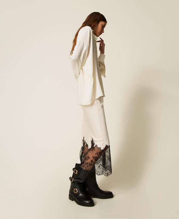 Biker boots with buckles