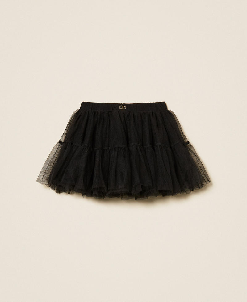 Girls' short tulle skirt Black Girl 252GB2210_00006_S0