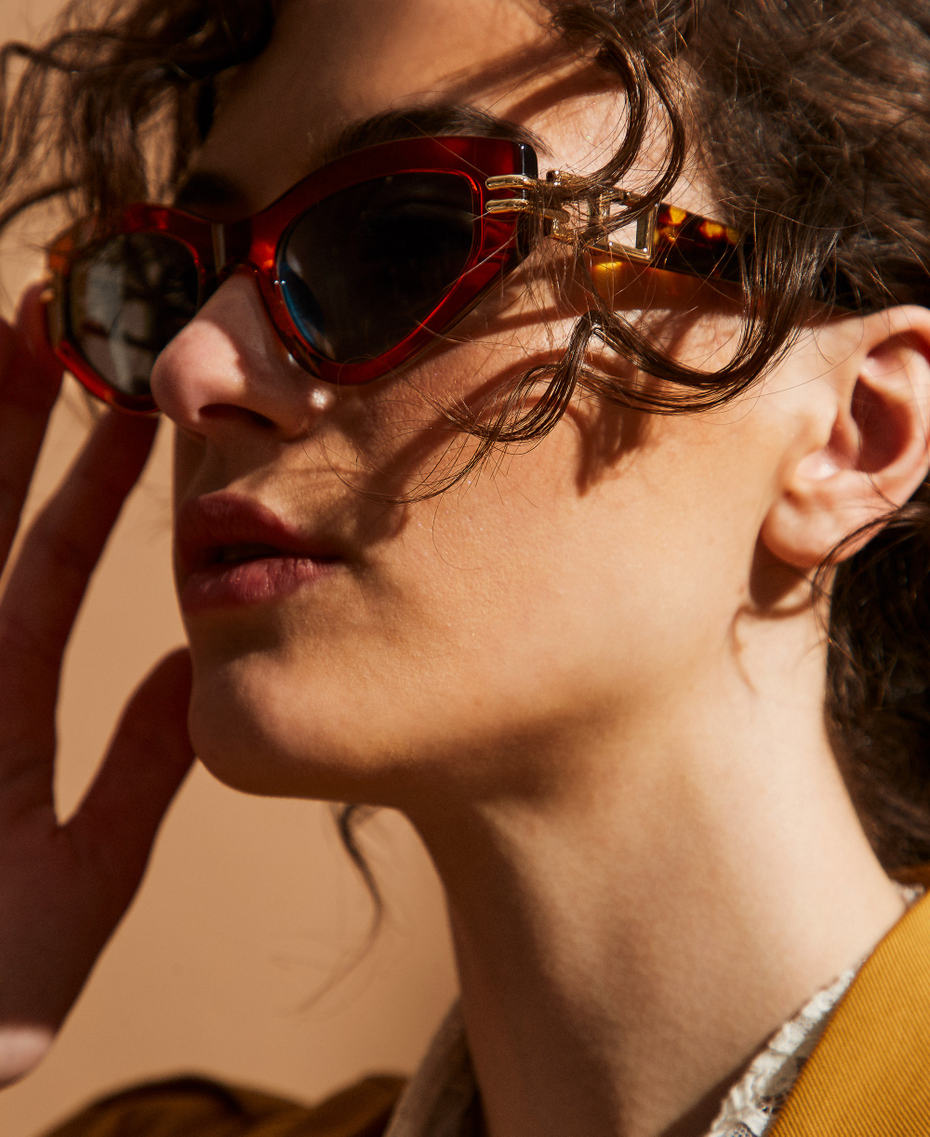 Butterfly sunglasses Rust Brown Woman 999TZ5069_13143_T0