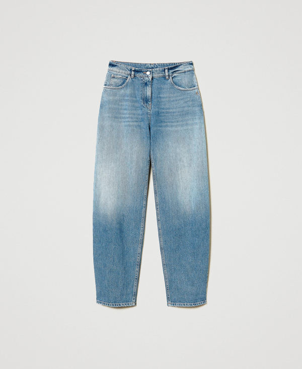 Carrot fit jeans with five pockets