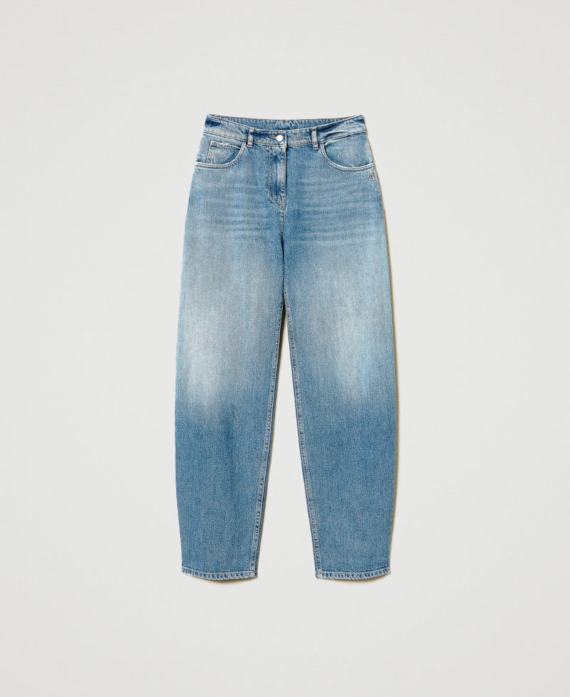 Carrot fit jeans with five pockets