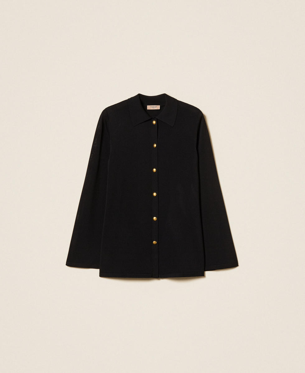 Camicia in maglia con bottoni
