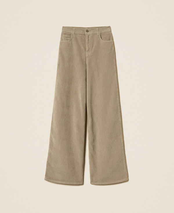 Pantalon ample en velours c&ocirc;tel&eacute;