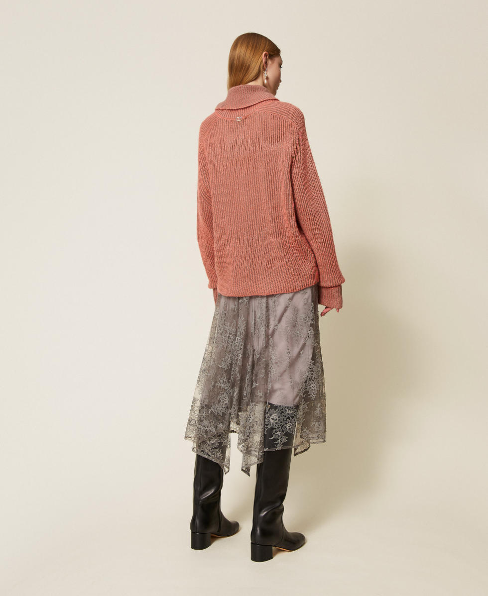 Jupe longue en dentelle Gris &laquo;&nbsp;Steel&nbsp;&raquo; Femme 252TF2112_12817_03