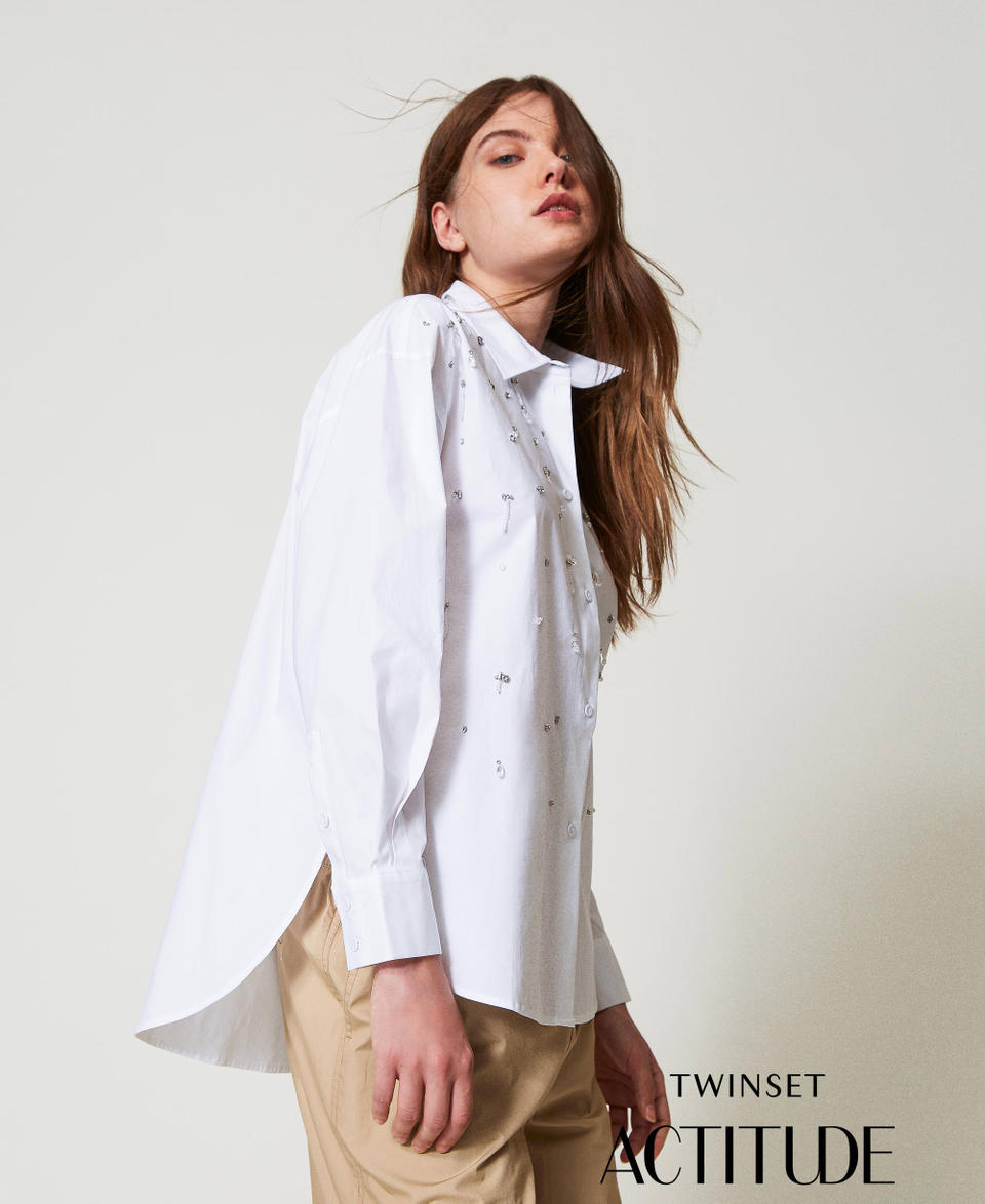 Twin Set Camicia con ricami a mano