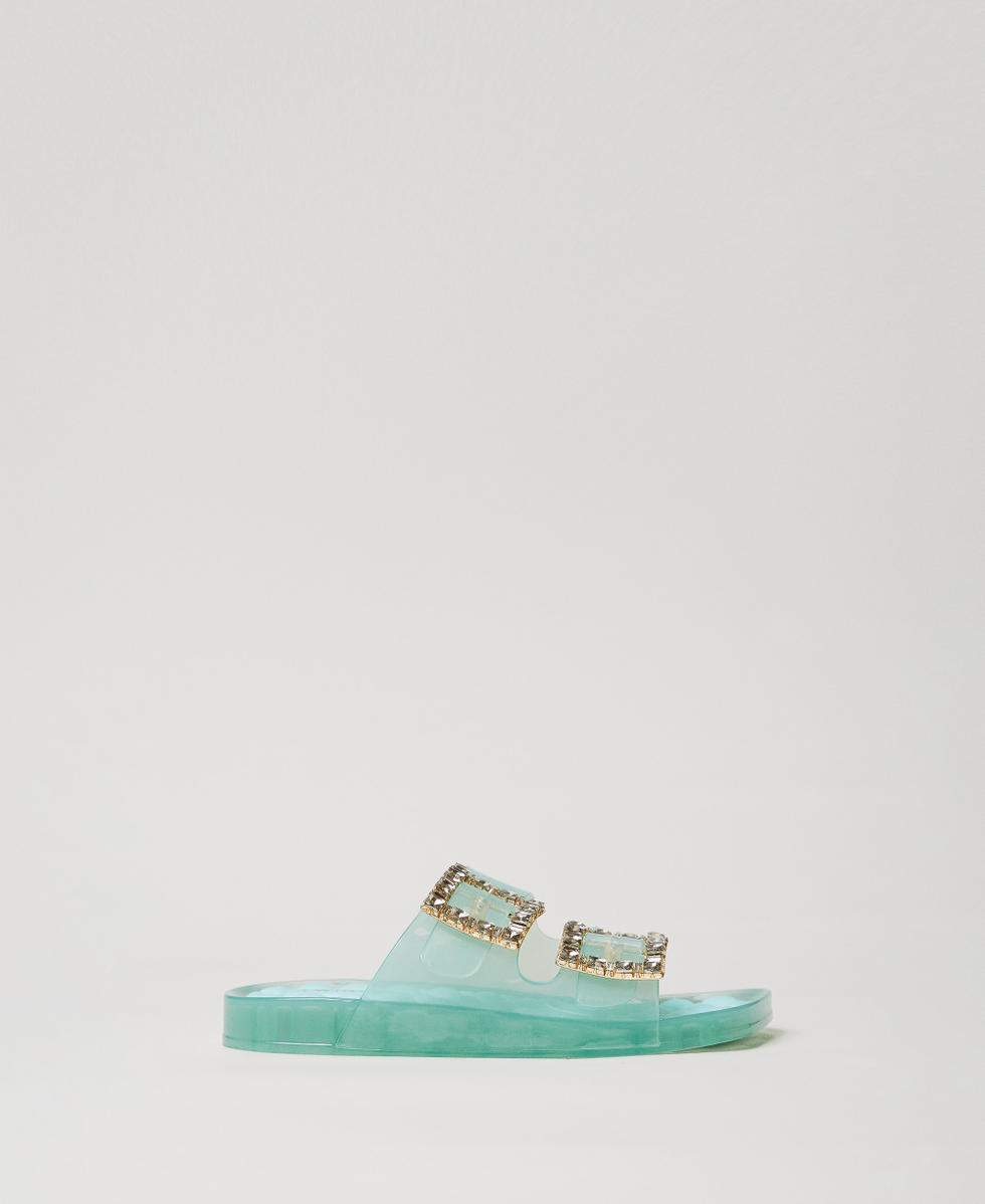 Sandalias de pala con hebillas joya Green Marine Mujer 251LMT010_12361_01