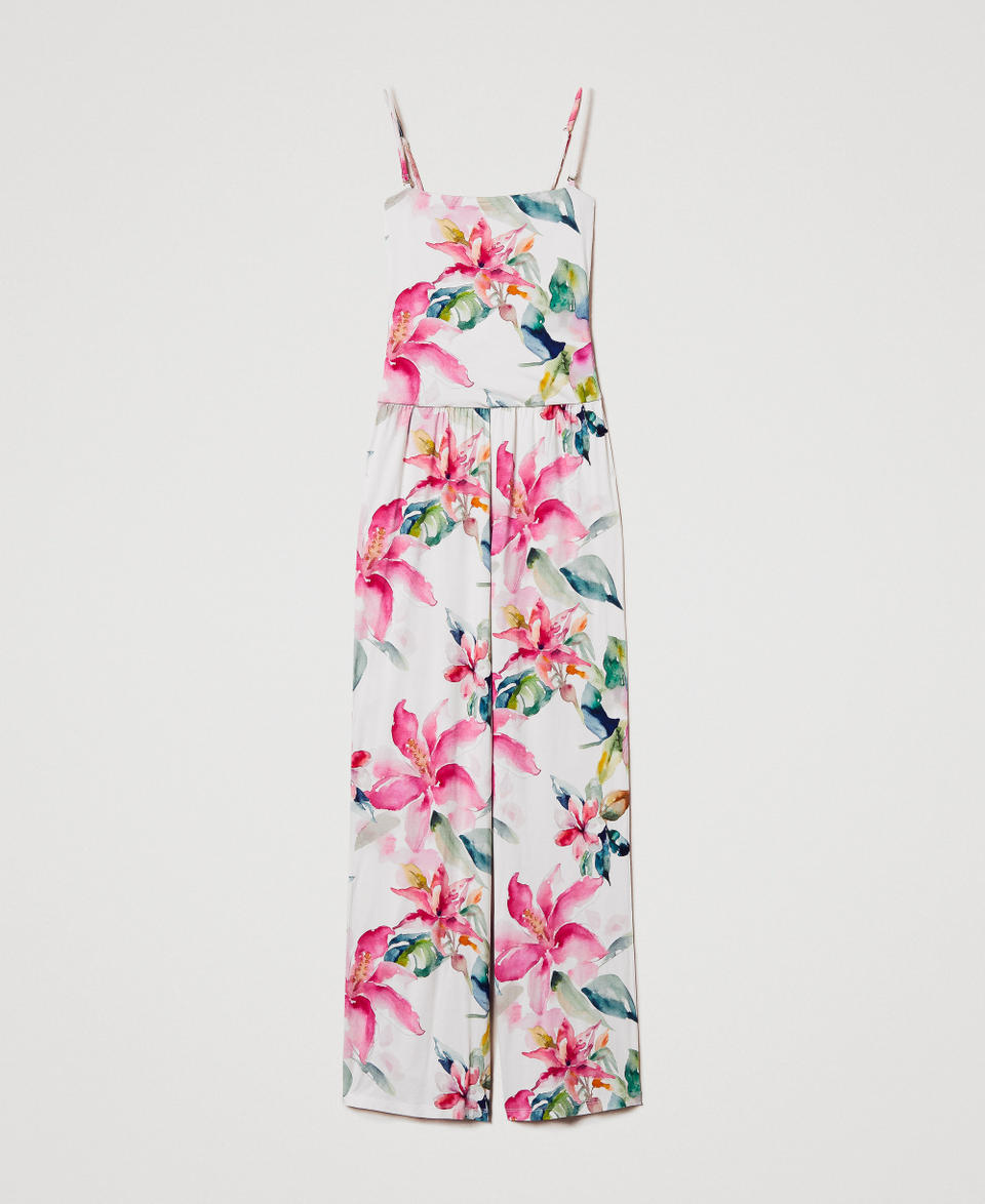 Jumpsuit-trousers with floral print Mother of Pearl/Multicolour Floral Print Woman 251LB2TDD_12194_S0
