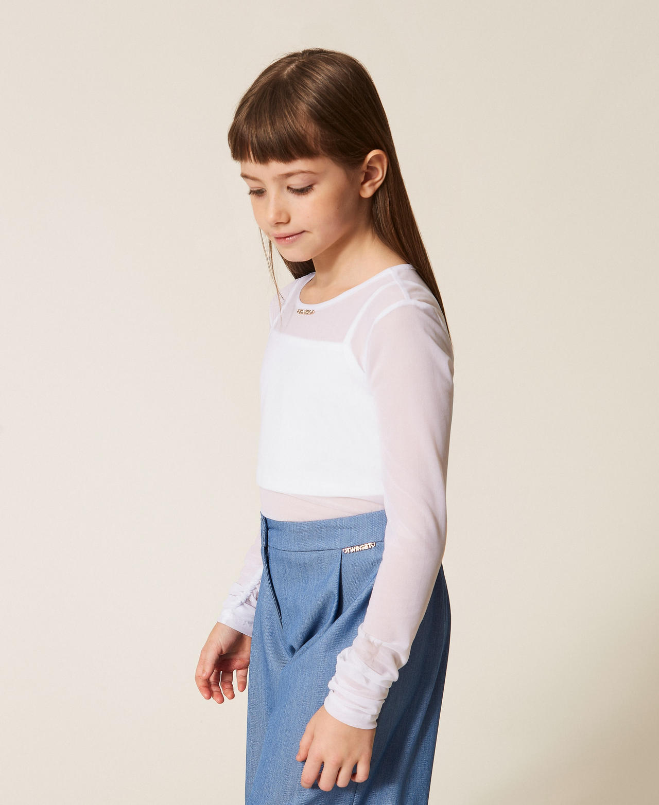 Tulle top with gathering Off White Girl 261GJ2183_00526_02