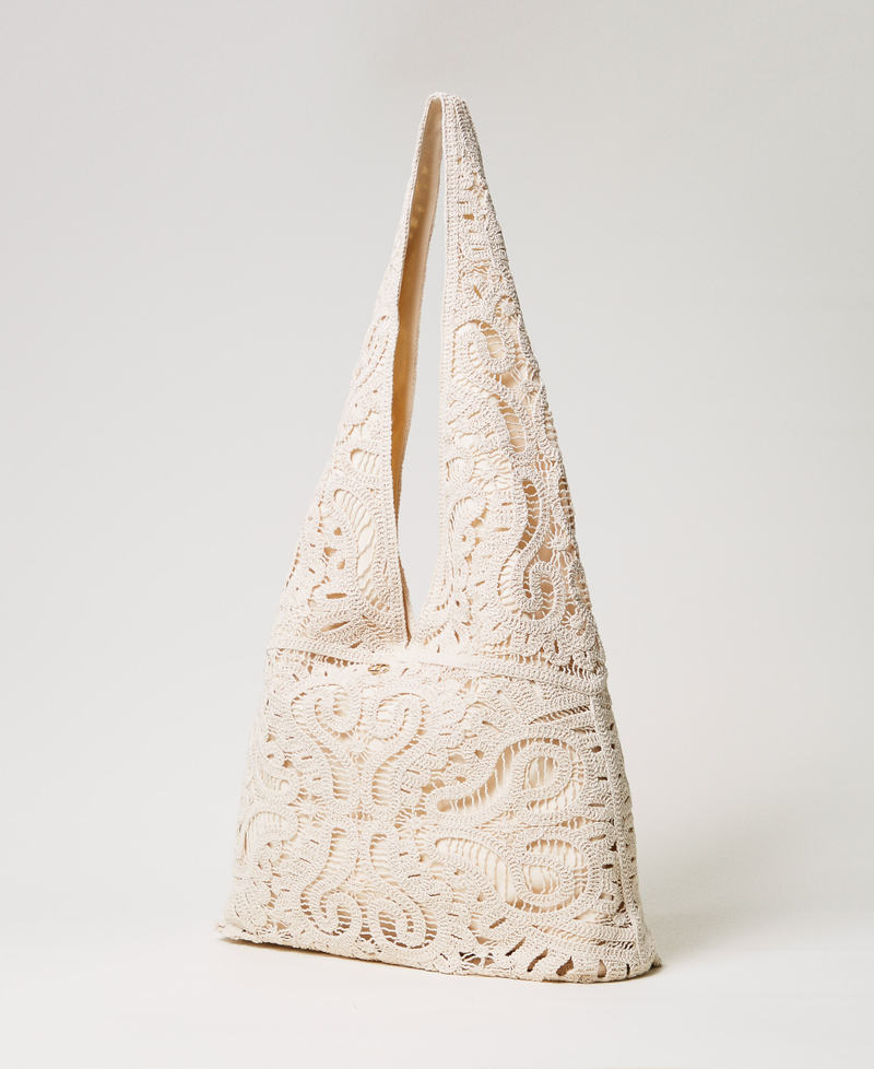 'Ventotene' crochet hobo bag Pale "Ginger Root” Beige Woman 251TS8040_11640_01