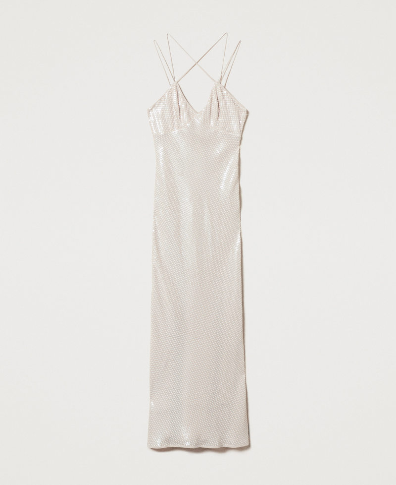 Maxikleid mit aufgestickten Pailletten