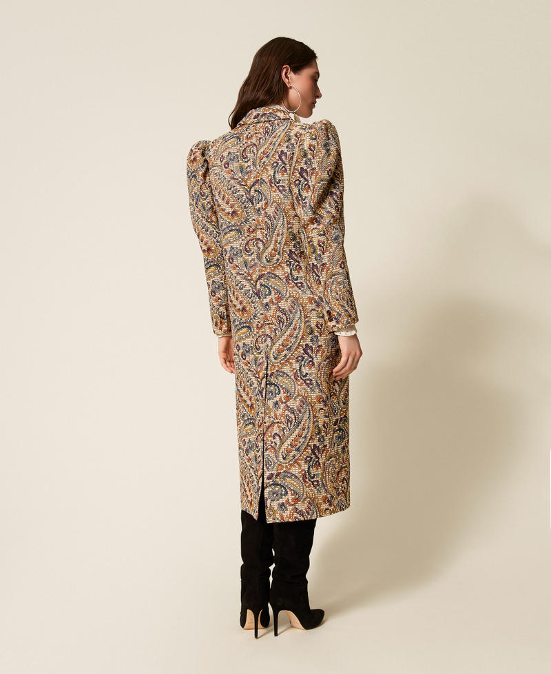 Jacquardmantel mit Kaschmirmuster Jacquard Cachemire Multicolor Frau 252TS2372_13095_03