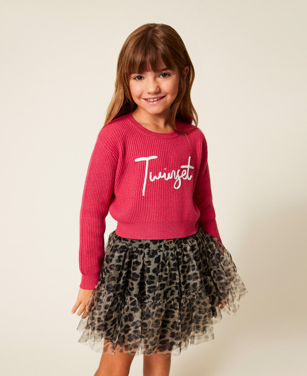 Pull pour fille avec logo brodé