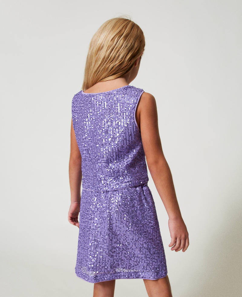Top avec sequins all-over Pastel Violet Fille 251GJ2531_11862_03