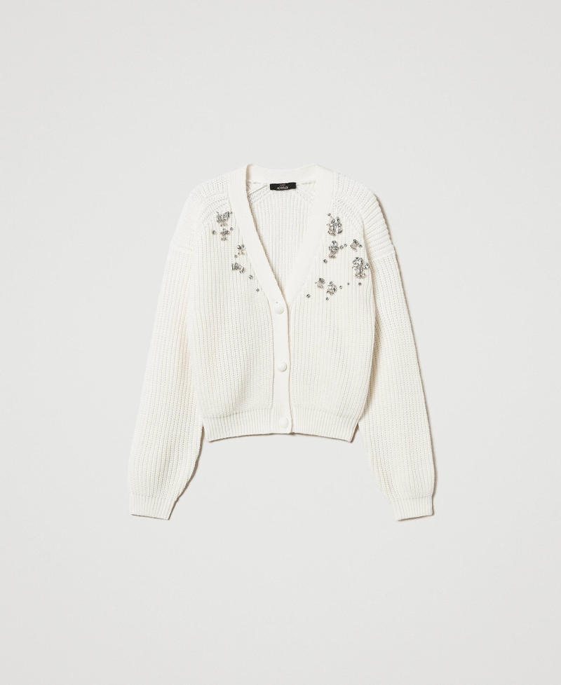 Cardigan with handmade embroidery