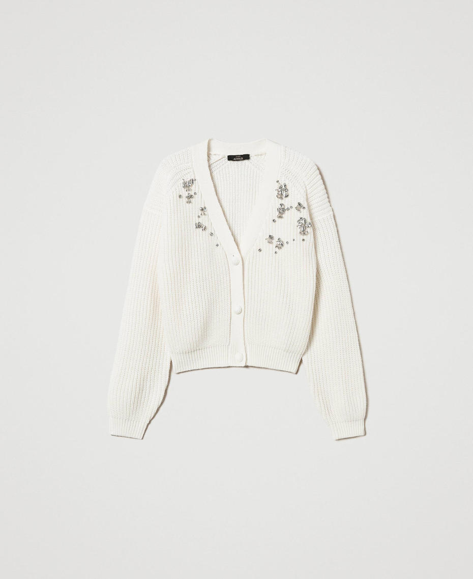 Cardigan with handmade embroidery