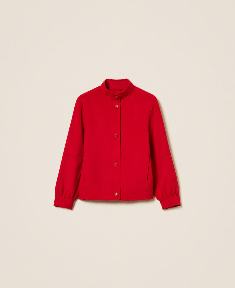 Doubled wool bomber jacket Venetian Red Woman 252TP2071_00740_S0
