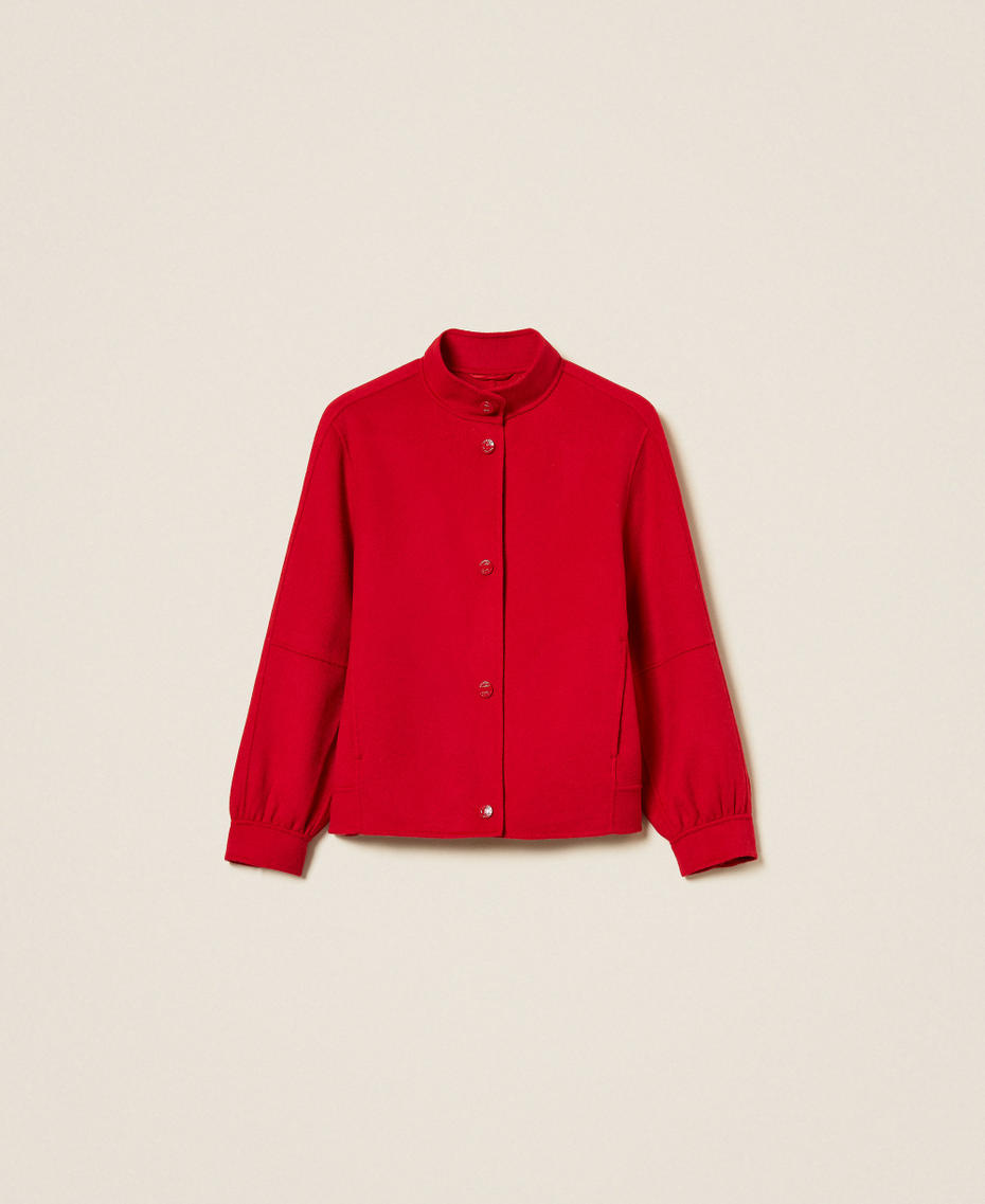 Doubled wool bomber jacket Venetian Red Woman 252TP2071_00740_S0