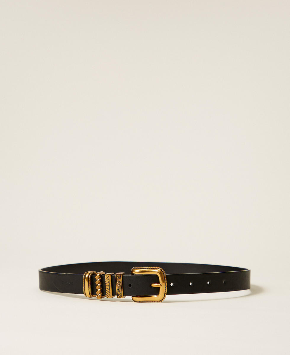 Belt with decorated loops Black Woman 252TA4510_00006_01