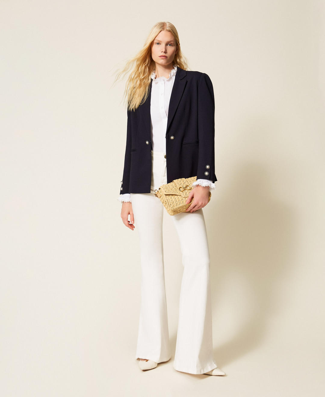Blazer avec boutons décoratifs
