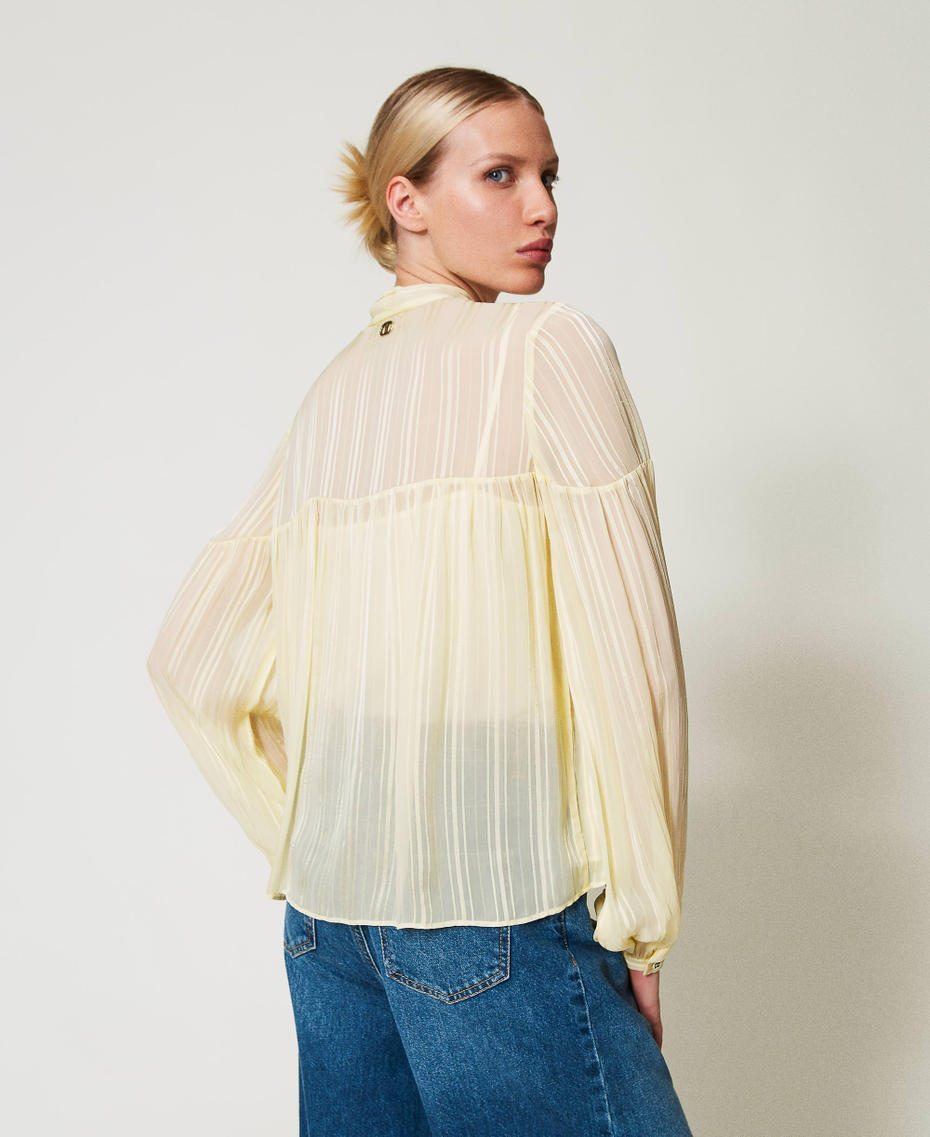 Blusa jacquard a righe Vanilla Donna 251TP2263_12143_03