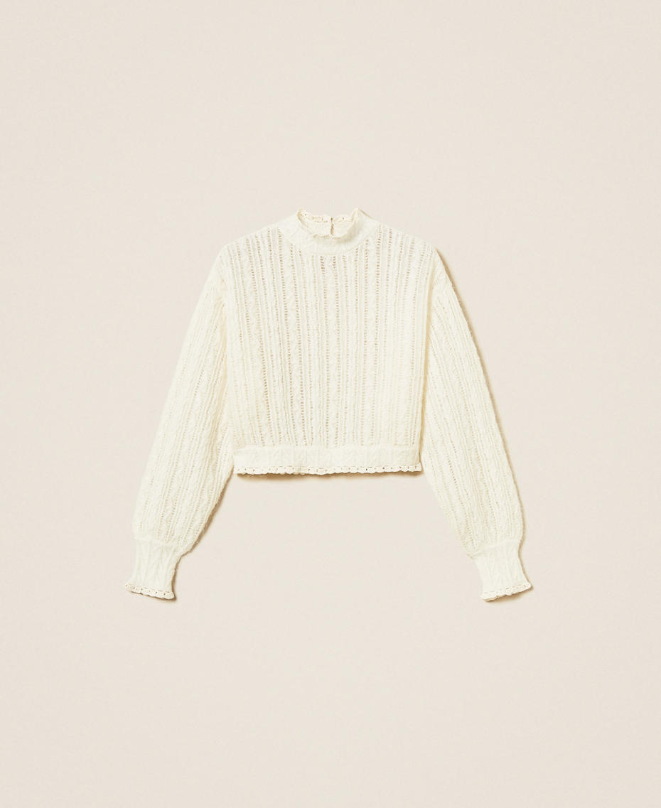 Wool and mohair blend jumper White Snow Woman 252TS3051_00282_S0