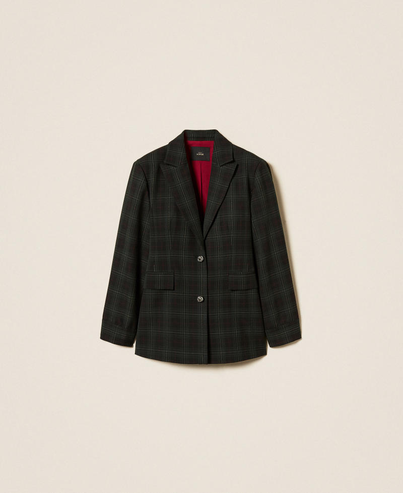 Tartan blazer Daily Tartan Green Woman 252AT2130_12451_S0