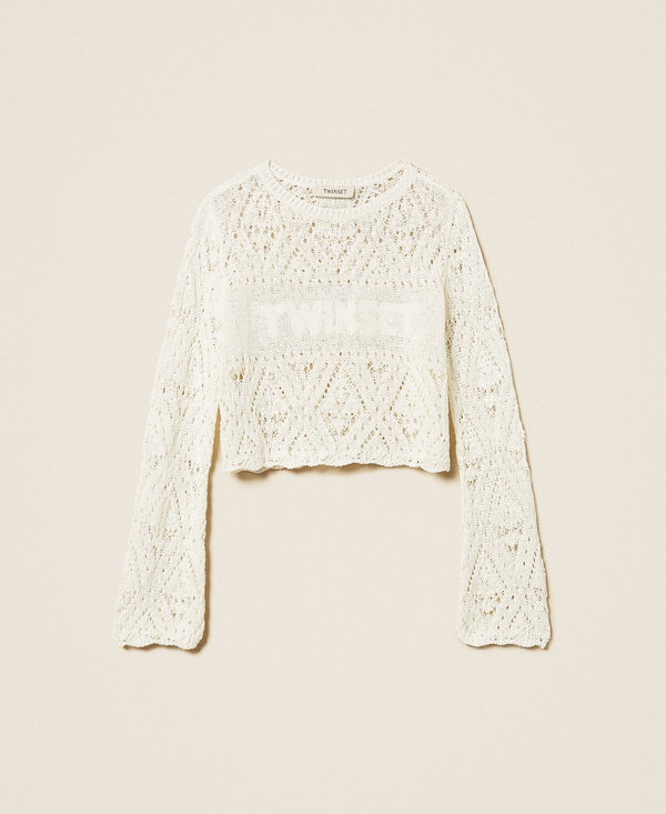 Трикотажная кофта с ромбовидным узором