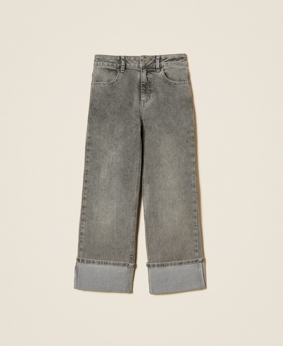 Gerade Jeans mit Aufschlag Denim-Grau M&auml;dchen 262GJ2220_01243_S0