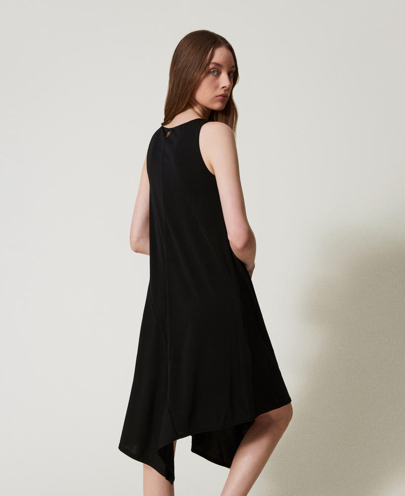 Асимметричное платье миди Черный женщина 251LB2RBB_00006_03