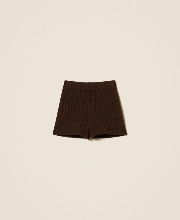Shorts in maglia a costine