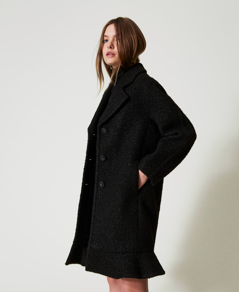 Curly wool cloth coat Black Woman 242AT2070_00006_02